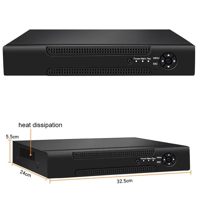 Xmeye 32CH 4K HD Network Video Recorder (NVR) with 2pcs HDD slot