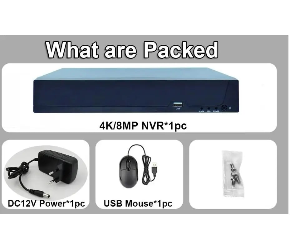Xmeye 32CH 4K HD Network Video Recorder (NVR) with 2pcs HDD slot