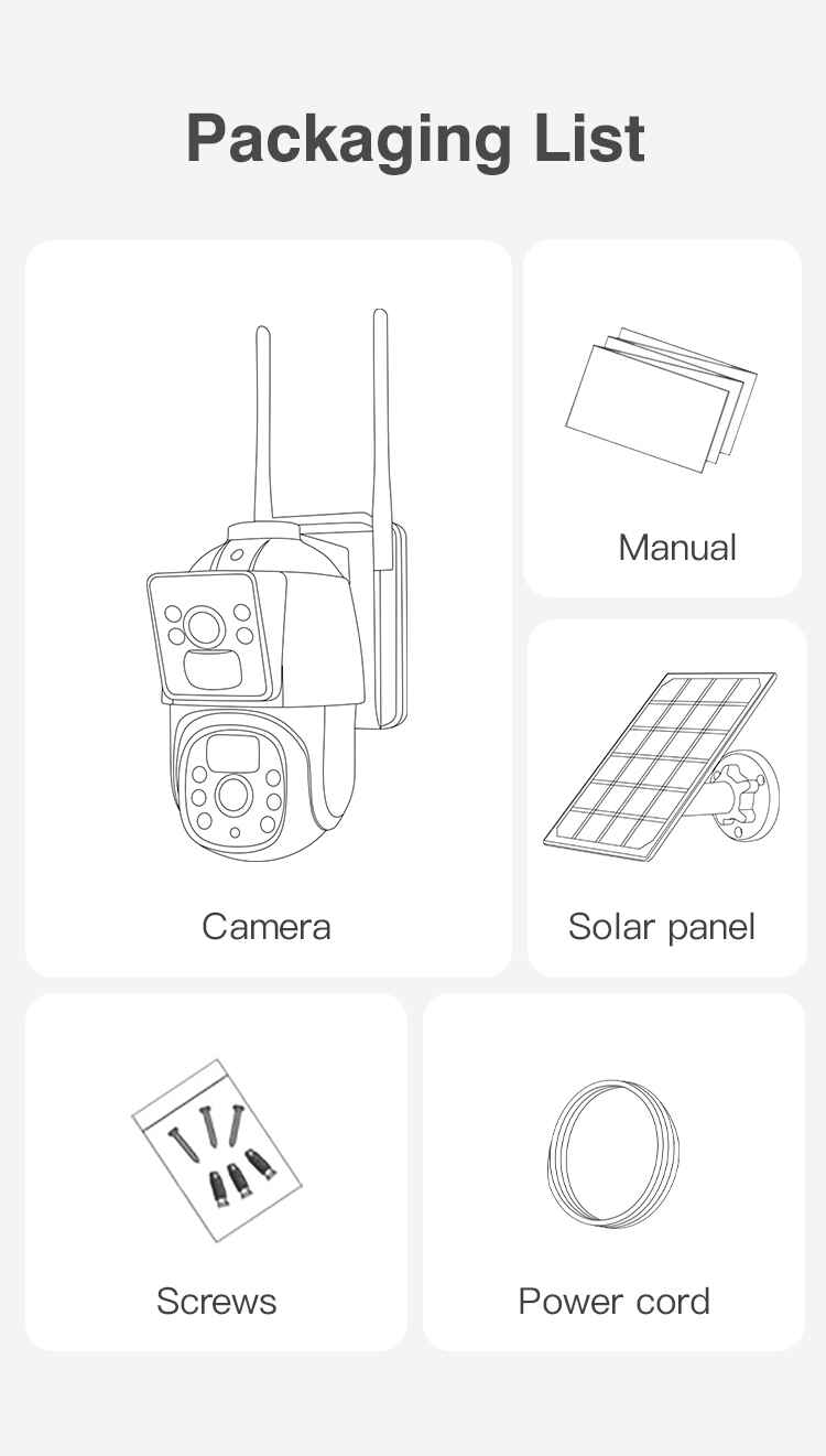 Vstarcam Dual Lens (BG66) 4G SIM Solar Battery Camera with 2Way Audio and Auto Tracking