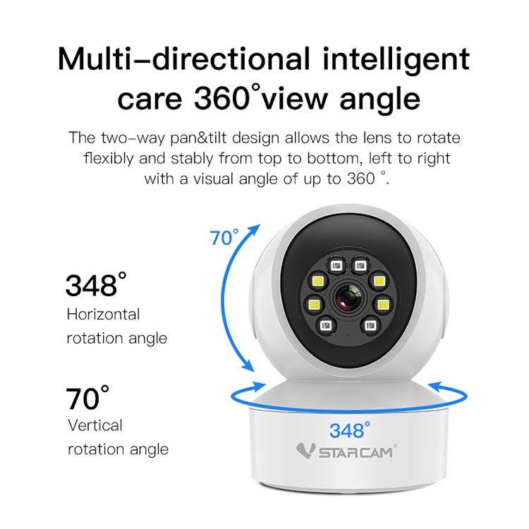 Vstarcam CS49L 3MP Mini IP Camera Wireless, Wifi, Wired Security Camera Pan, Tilt and 2-Way talk Vstarcam CS49L 3MP Mini IP Camera Wireless, Wifi, Wired Security Camera Pan, Tilt and 2-Way talk