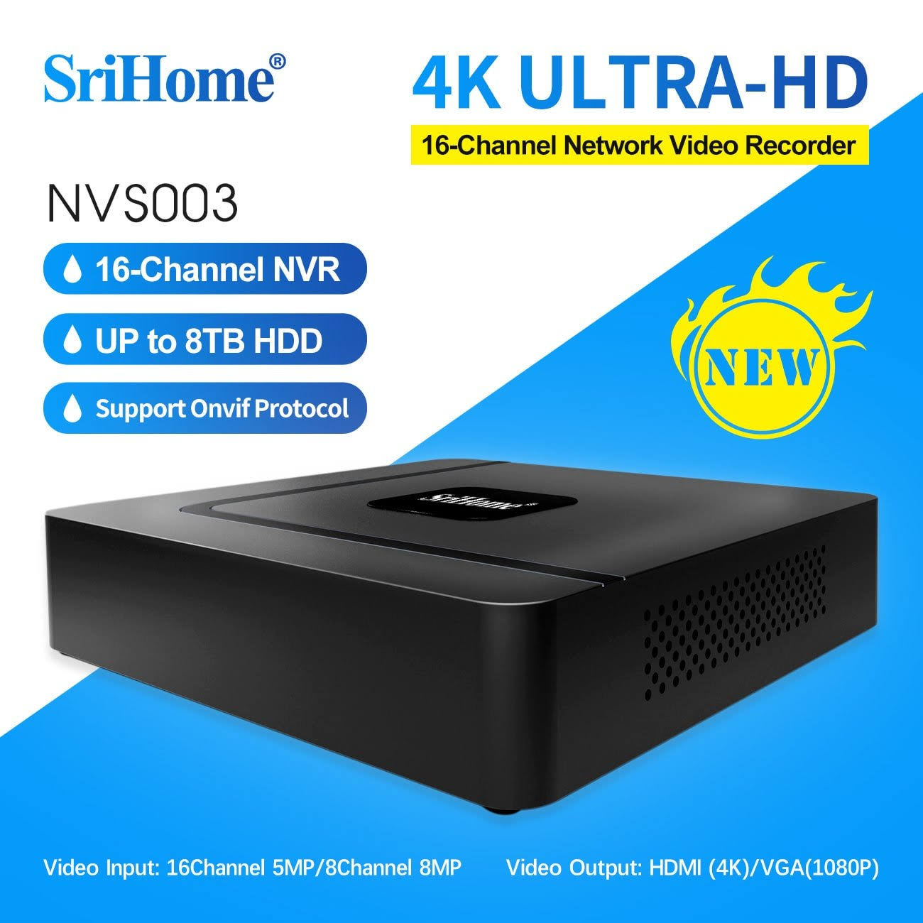 Srihome 16 Channel 4k UHD Network Video Recorder NVR (NVS003) Srihome 16 Channel 4k UHD Network Video Recorder NVR (NVS003)